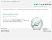 Tablet Screenshot of buhler-scherler.com